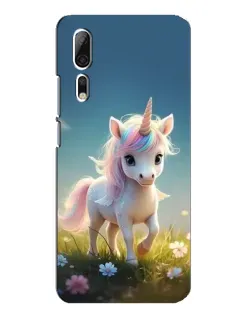 Чехол для ZTE Axon 10 Pro с картинкой «Единорог на поляне»