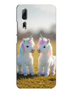 Чехол для ZTE Axon 10 Pro с картинкой «Пара единорогов»