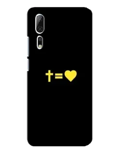 Чехол для ZTE Axon 10 Pro с картинкой «Сердце и Крест»