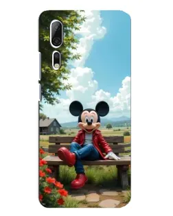 Чехол для ZTE Axon 10 Pro с картинкой «Микки на скамейке»