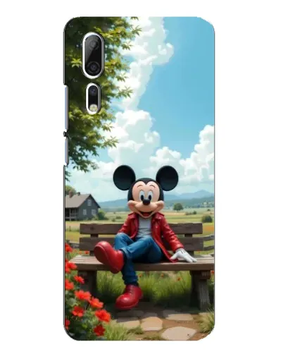 Чехол для ZTE Axon 10 Pro с картинкой «Микки на скамейке»