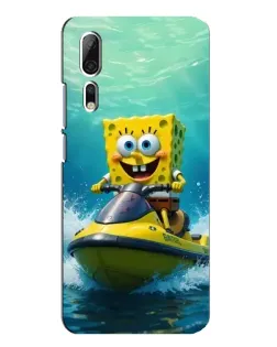 Чехол для ZTE Axon 10 Pro с картинкой «Спанч Боб на гидроцикле» Чехол для ZTE Axon 10 Pro с картинкой «Спанч Боб на гидроцикле»