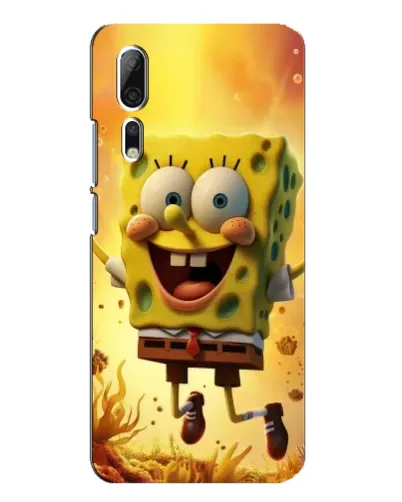 Чехол для ZTE Axon 10 Pro с картинкой «Губка Боб прыгает»