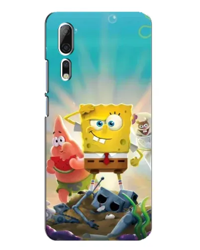 Чехол для ZTE Axon 10 Pro с картинкой «Спанч Боб победитель»