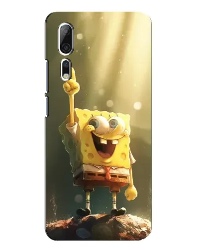 Чехол для ZTE Axon 10 Pro с картинкой «Сияющий Спанч Боб»