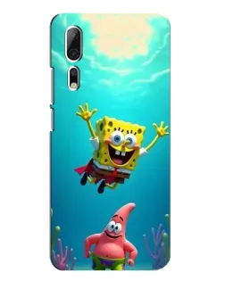 Чохол для ZTE Axon 10 Pro з картинкою «Спанч Боб під водою»