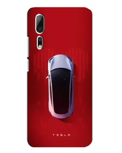 Чехол для ZTE Axon 10 Pro с картинкой «Tesla Top View»