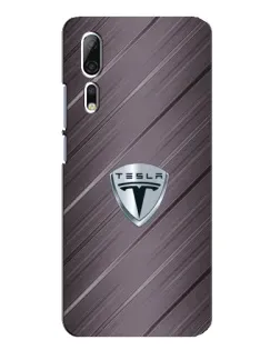Чехол для ZTE Axon 10 Pro с картинкой «Металлическая текстура Tesla»
