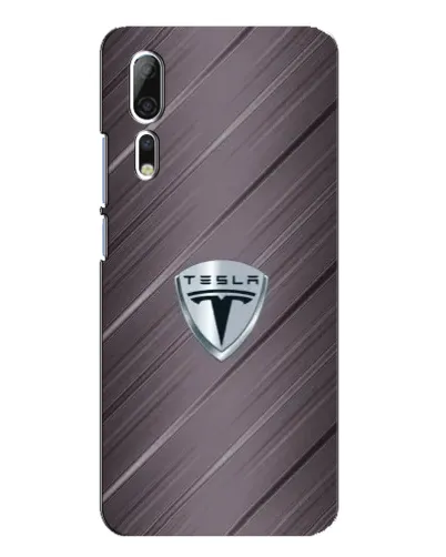 Чехол для ZTE Axon 10 Pro с картинкой «Металлическая текстура Tesla»