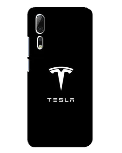 Чехол для ZTE Axon 10 Pro с картинкой «Tesla White Logo»