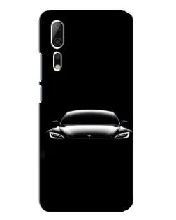 Чехол для ZTE Axon 10 Pro с картинкой «Фары Tesla Night»