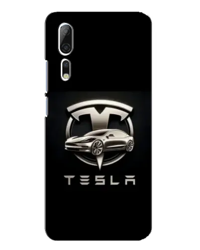 Чехол для ZTE Axon 10 Pro с картинкой «Tesla — серебристое авто»
