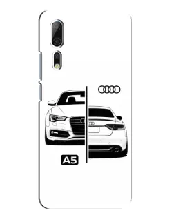Чехол для ZTE Axon 10 Pro с картинкой «Audi — контрастный дизайн»