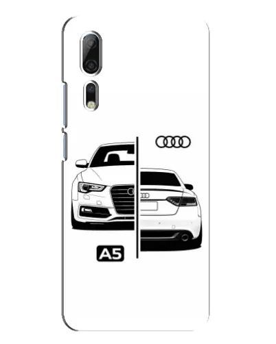 Чехол для ZTE Axon 10 Pro с картинкой «Audi — контрастный дизайн»