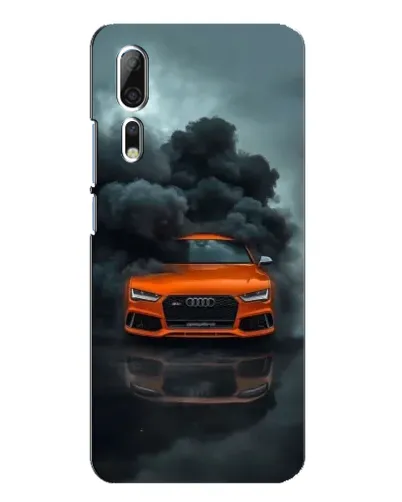 Чехол для ZTE Axon 10 Pro с картинкой «Audi в облаках дыма»