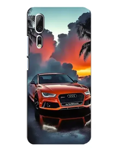 Чехол для ZTE Axon 10 Pro с картинкой «Audi — закат»