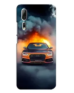 Чехол для ZTE Axon 10 Pro с картинкой «Audi в огненном дыму»