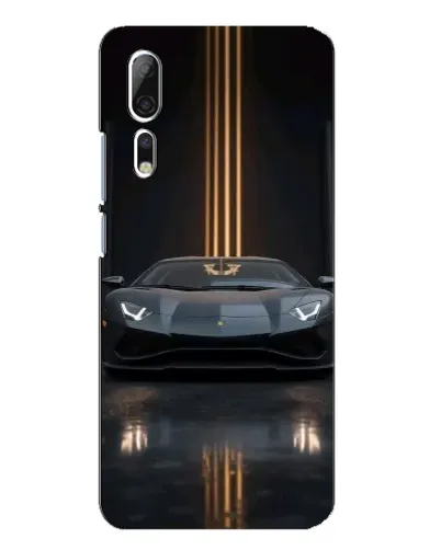 Чехол для ZTE Axon 10 Pro с картинкой «Lamborghini золотые линии»