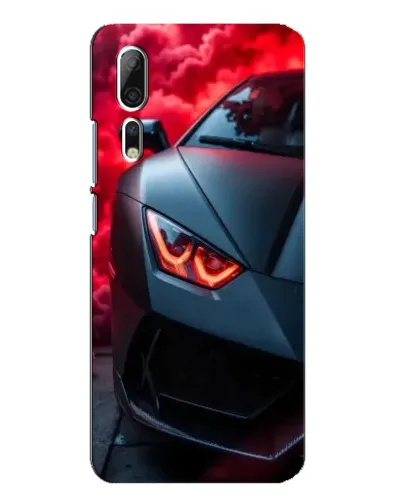 Чехол для ZTE Axon 10 Pro с картинкой «Lamborghini красное сияние»