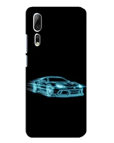 Чехол для ZTE Axon 10 Pro с картинкой «Неоновый контур Lamborghini»