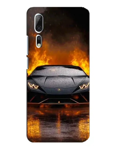 Чехол для ZTE Axon 10 Pro с картинкой «Lamborghini в огне»