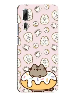 Чехол для ZTE Axon 10 Pro с картинкой «Пушин на пончике»