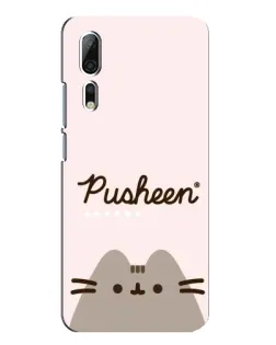 Чехол для ZTE Axon 10 Pro с картинкой «Pusheen логотип»