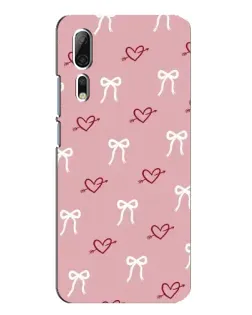 Чехол для ZTE Axon 10 Pro с картинкой «Сердца и банты»
