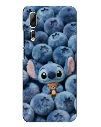 Чехол для ZTE Axon 10 Pro с картинкой «Стич и голубика» Чехол для ZTE Axon 10 Pro с картинкой «Стич и голубика»