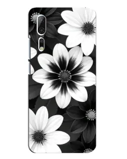 Чохол для ZTE Axon 10 Pro з картинкою «Монохромні айстри»