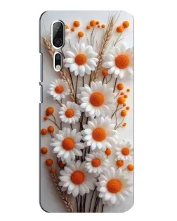 Чохол для ZTE Axon 10 Pro з картинкою «Білі сухоцвіти»