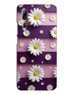 Чохол для ZTE Axon 10 Pro з картинкою «Ромашки на фіолетовому»