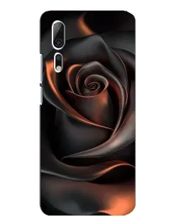 Чохол для ZTE Axon 10 Pro з картинкою «Шовкова чорна троянда»