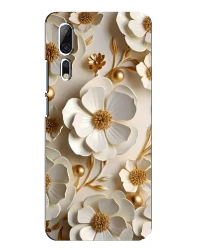Чохол для ZTE Axon 10 Pro з картинкою «Білі паперові квіти»