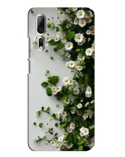 Чохол для ZTE Axon 10 Pro з картинкою «Гілка дрібних білих квітів»