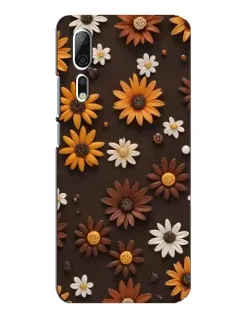 Чохол для ZTE Axon 10 Pro з картинкою «Візерунок з маленьких соняшників»