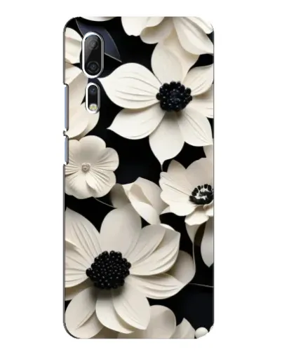Чохол для ZTE Axon 10 Pro з картинкою «Об'ємні білі квіти»