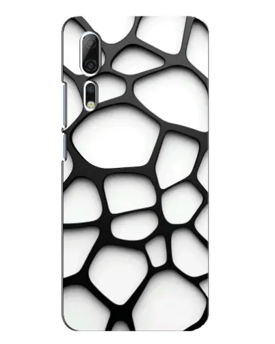 Чехол для ZTE Axon 10 Pro с картинкой «Белая объемная сетка»