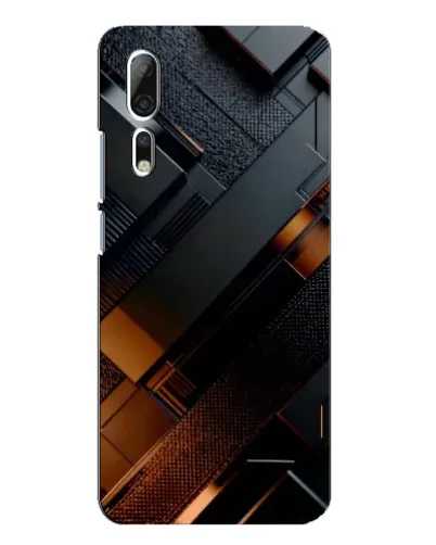 Чехол для ZTE Axon 10 Pro с картинкой «Черные геометрические блоки»