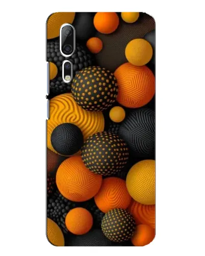 Чехол для ZTE Axon 10 Pro с картинкой «Объемные оранжевые сферы»