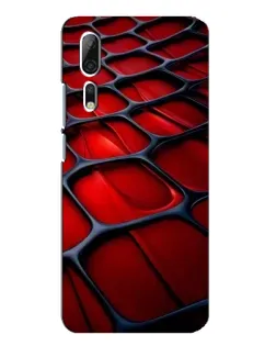 Чехол для ZTE Axon 10 Pro с картинкой «Красная глянцевая сетка»
