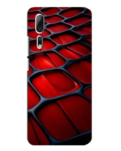 Чехол для ZTE Axon 10 Pro с картинкой «Красная глянцевая сетка»