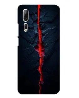 Чехол для ZTE Axon 10 Pro с картинкой «Kрасная лавовая трещина»