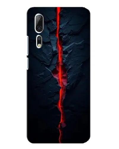 Чехол для ZTE Axon 10 Pro с картинкой «Kрасная лавовая трещина»