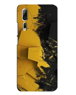 Чехол для ZTE Axon 10 Pro с картинкой «Золотые осколки геометрии»