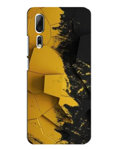 Чехол для ZTE Axon 10 Pro с картинкой «Золотые осколки геометрии»