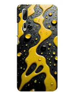 Чехол для ZTE Axon 10 Pro с картинкой «Жидкое желтое золото»