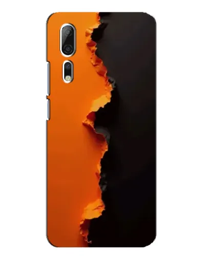 Чехол для ZTE Axon 10 Pro с картинкой «Оранжевый разлом»