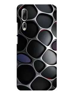 Чехол для ZTE Axon 10 Pro с картинкой «Объемная темная решетка»