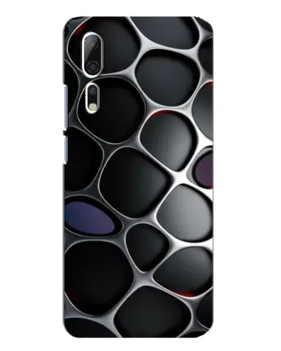 Чехол для ZTE Axon 10 Pro с картинкой «Объемная темная решетка»